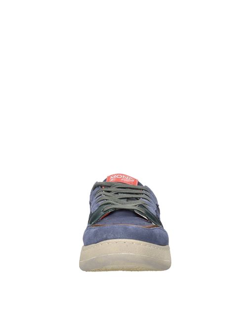 Leather and fabric sneakers MONO WAY | BANGO UOMO NYLONBLU-VERDE-ROSSO-MARRONE